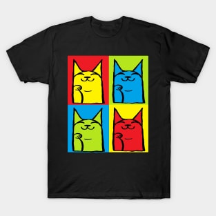 cat,kitten,graffiti,luck,pop by LowEndGraphics T-Shirt